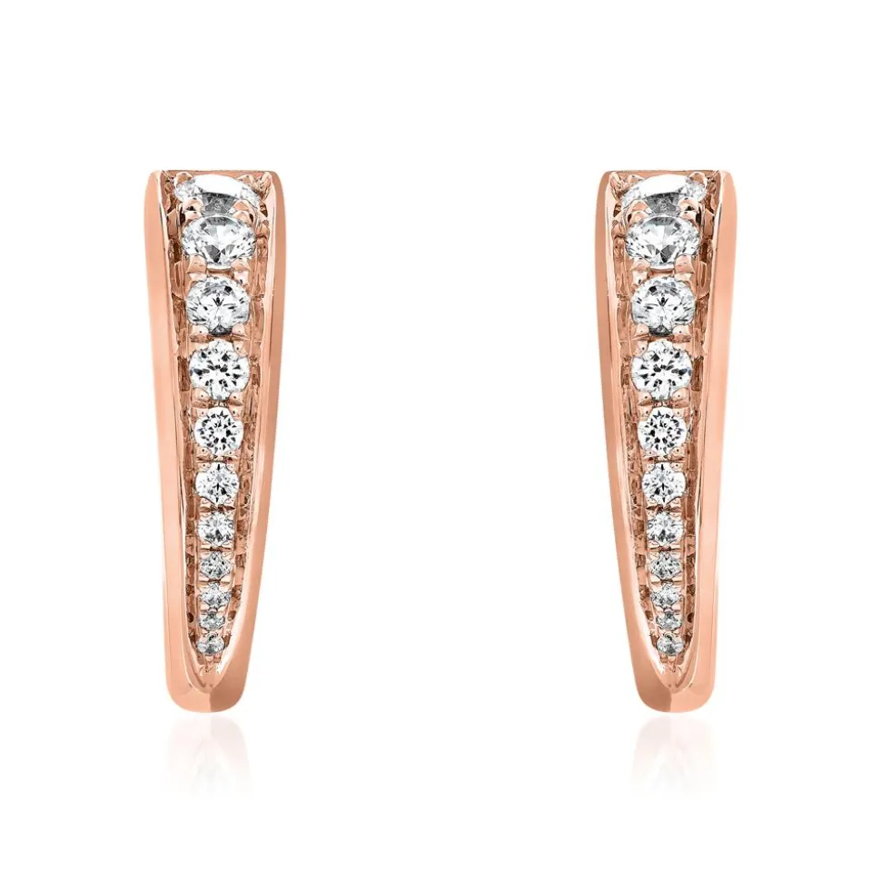 Roségold Ohrstecker für Damen mit Lab Grown Diamanten BDE0064LG-RSL