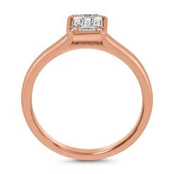 Roségold Ring für Damen mit Diamanten BDR0037-RSL