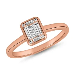 Roségold Ring für Damen mit Diamanten BDR0037-RSL