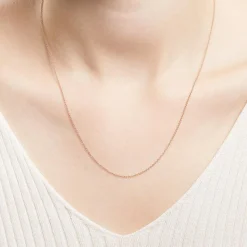 Roségoldene Ankerkette aus 375er Gold GC0008