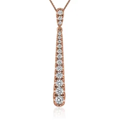 Roségoldene Damenkette mit lab grown Diamanten BDP0053LG-RSLK