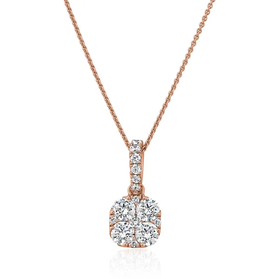 Roségoldene Damenkette mit Diamanten, lab grown BDP0050LG-RSLK