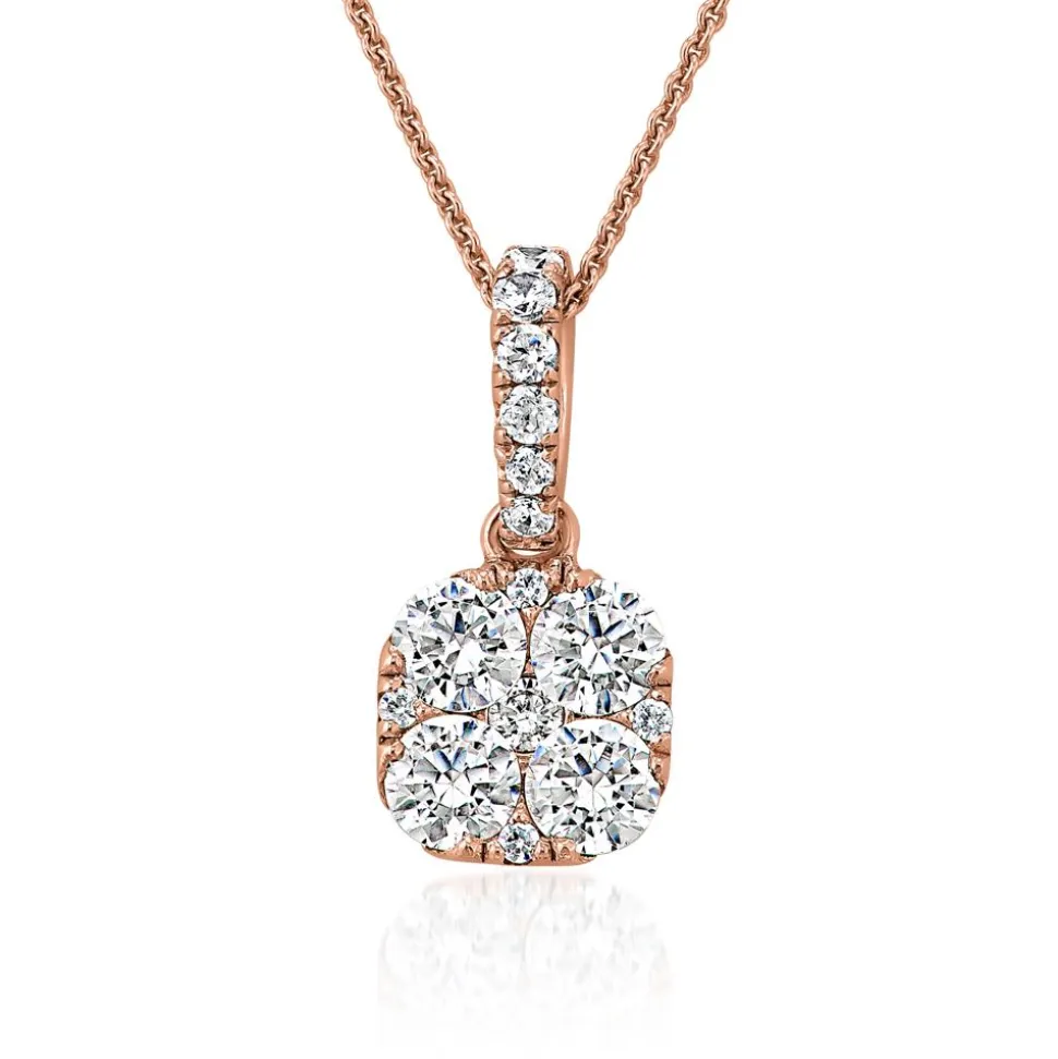 Roségoldene Damenkette mit Diamanten, lab grown BDP0050LG-RSLK