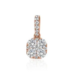 Roségoldene Damenkette mit Diamanten, lab grown BDP0050LG-RSLK