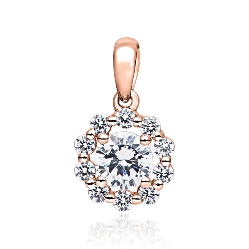 Roségoldene Diamantkette mit Anhänger, lab grown BDP0045LG-RSLK