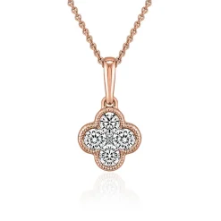 Roségoldene Kette mit Diamantanhänger, lab grown BDP0054LG-RSLK