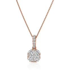 Roségoldener Anhänger für Damen mit Diamanten BDP0050-RSL