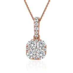 Roségoldener Anhänger für Damen mit Diamanten BDP0050-RSL