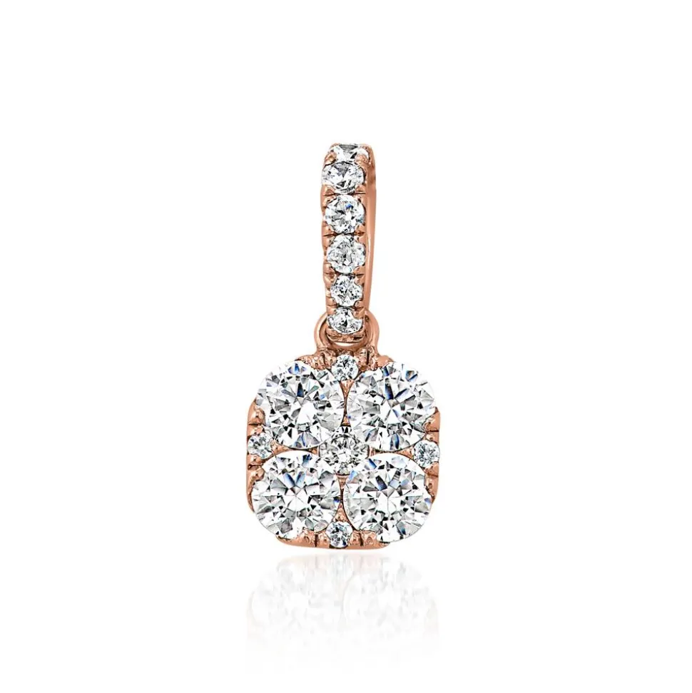 Roségoldener Anhänger für Damen mit Diamanten BDP0050-RSL