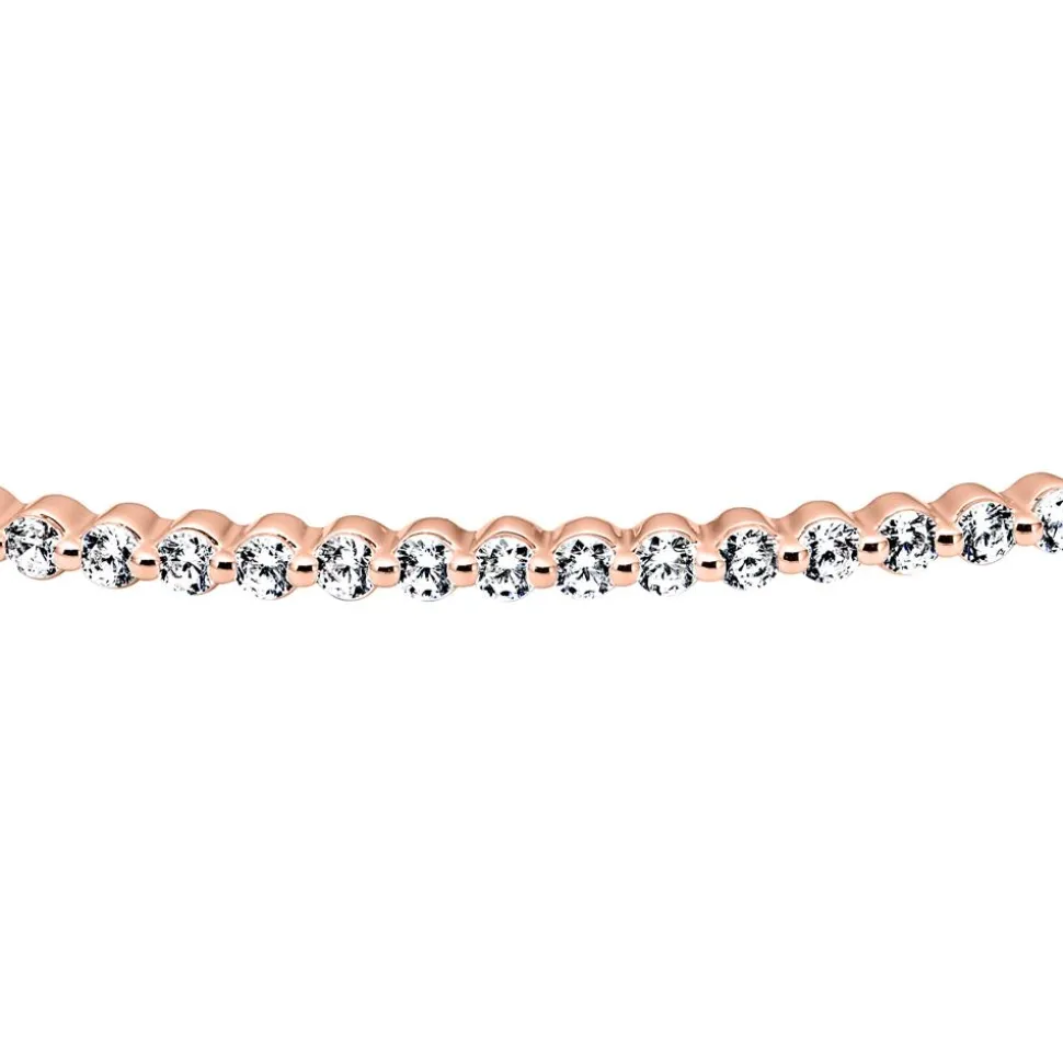 Roségoldener Armreif für Damen mit lab grown Diamanten BDB0023LG-RSL