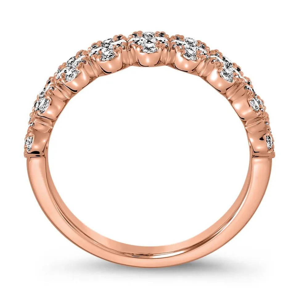 Roségoldener Damenring mit lab-grown Diamanten BDR0049LG-RSL