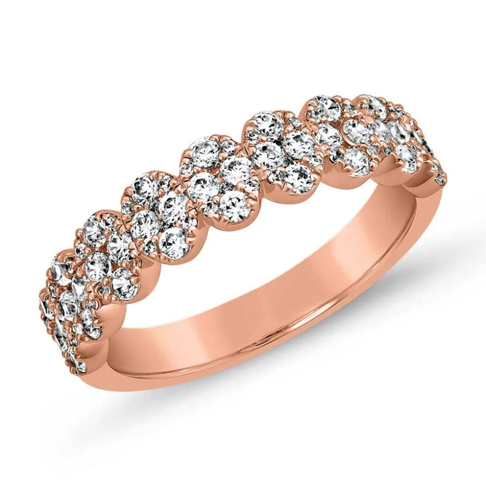 Roségoldener Damenring mit lab-grown Diamanten BDR0049LG-RSL