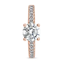 Roségoldener Damenring mit Diamanten, gravierbar BDR0008-RSL