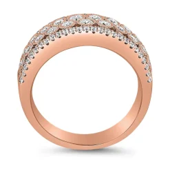 Roségoldener Diamantring für Damen BDR0076-RSL