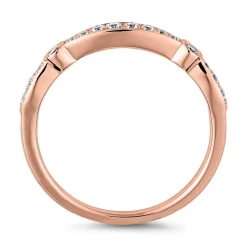 Roségoldener Diamantring für Damen, gravierbar BDR0122-RSL
