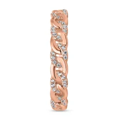 Roségoldener Diamantring Glieder-Design BDR0087-RSL