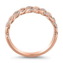 Roségoldener Diamantring Glieder-Design BDR0087-RSL