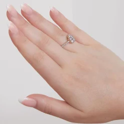 Roségoldener Diamantring im Tropfen-Design BDR0056-RSL