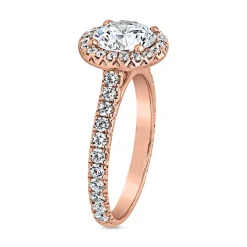 Roségoldener Halo-Ring, lab grown Diamanten BDR0024LG-RSL
