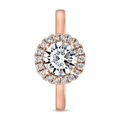 Roségoldener Halo-Ring mit Diamanten für Damen BDR0021-RSL
