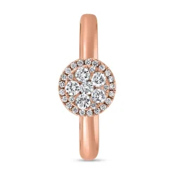 Roségoldener Halo-Ring mit lab grown Diamanten BDR0058LG-RSL