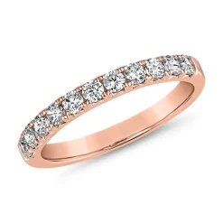 Roségoldener lab grown Half-Eternityring für Damen BDR0116LG-RSL