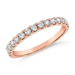 Roségoldener Memoire Ring mit Halbkreis aus Diamanten BDR0128-RSL