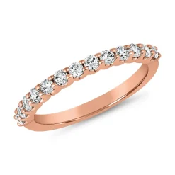 Roségoldener Memoire-Ring mit Halbkreis aus Diamanten BDR0081-RSL