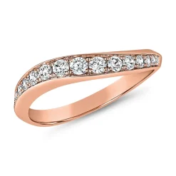 Roségoldener Ring für Damen mit lab grown Brillanten BDR0064LG-RSL