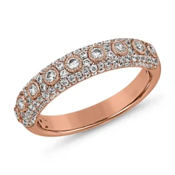 Roségoldener Ring mit Diamanten für Damen BDR0052-RSL