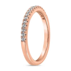 Roségoldener Ring mit lab grown Brillanten, gravierbar BDR0071LG-RSL