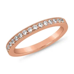 Roségoldener Ring mit laborgezüchteten Brillanten BDR0057LG-RSL