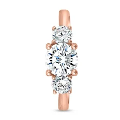 Roségoldener Trinity Verlobungsring mit Diamanten BDR0025-RSL