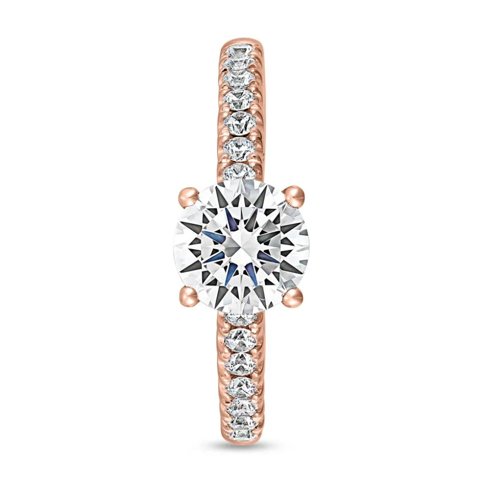 Roségoldener Verlobungsring mit Diamanten BDR0029-RSL