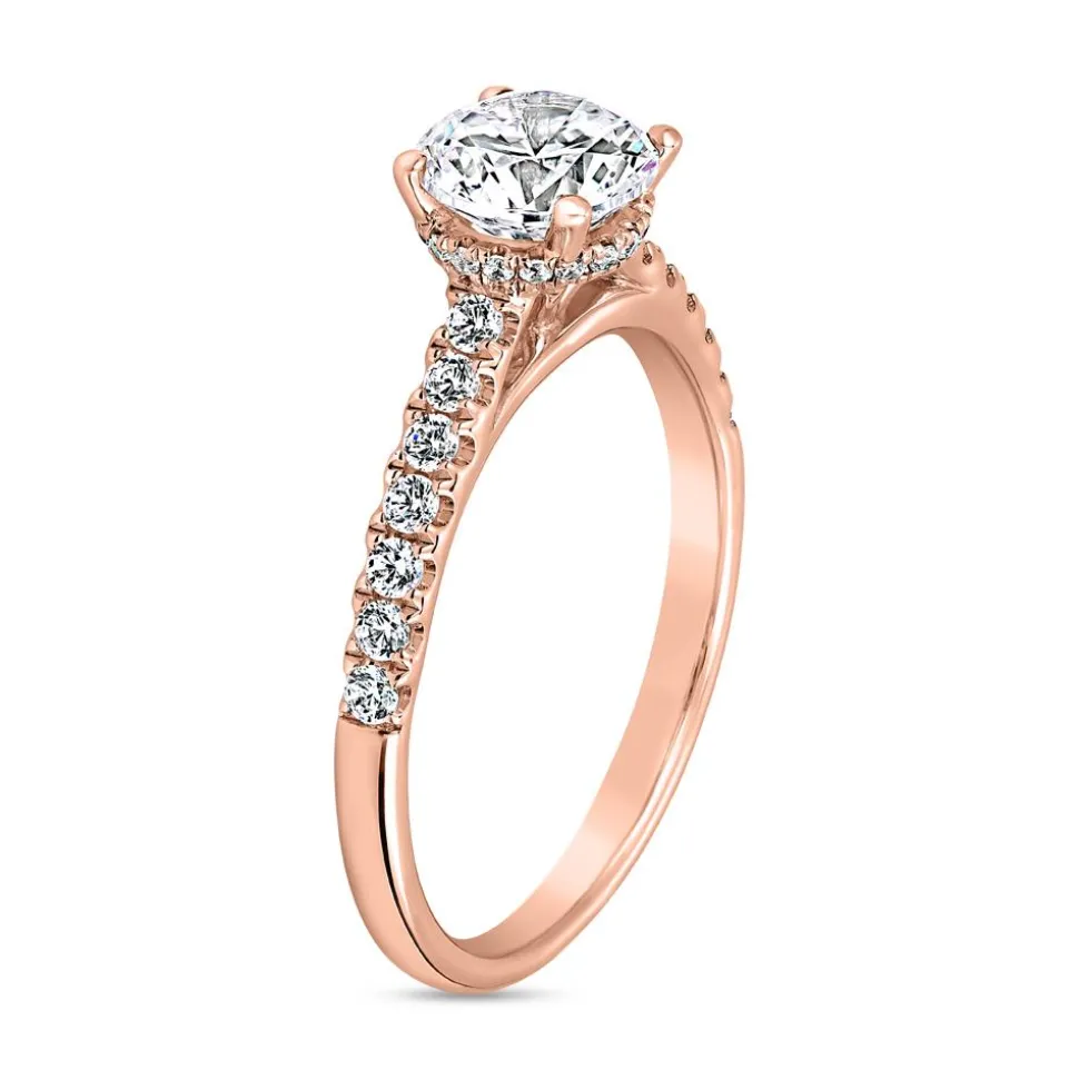 Roségoldener Verlobungsring mit Diamanten BDR0029-RSL