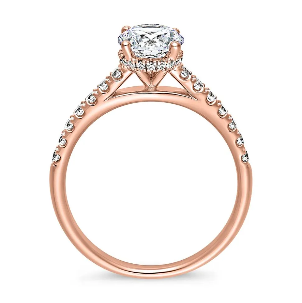 Roségoldener Verlobungsring mit Diamanten BDR0029-RSL