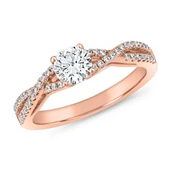 Roségoldener Verlobungsring mit lab grown Brillanten BDR0016LG-RSL