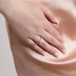 Roségoldener Verlobungsring mit lab grown Brillanten BDR0016LG-RSL