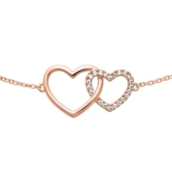 Roségoldenes Armband im Herzdesign, lab grown Diamanten BDB0018LG-RSL