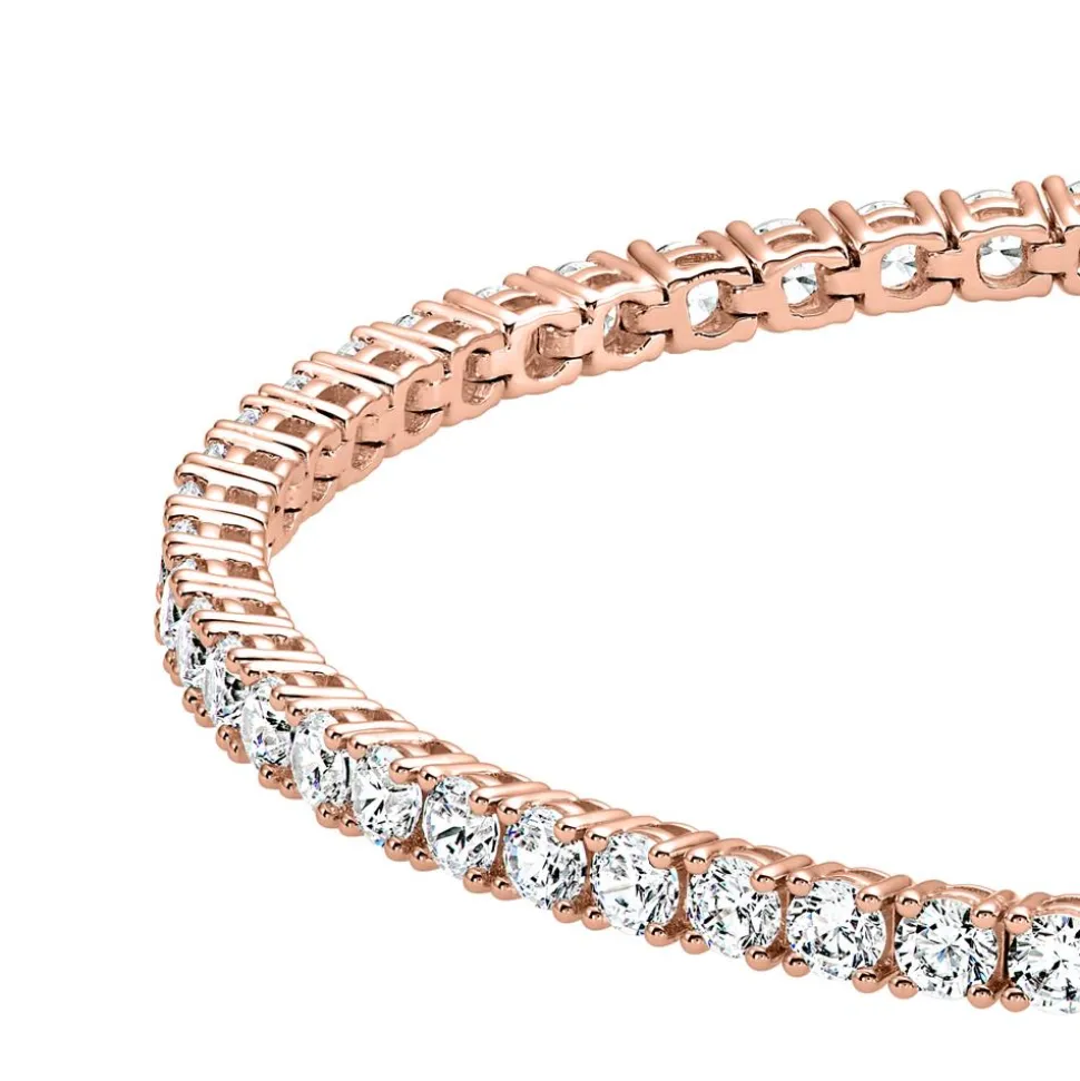 Roségoldenes Tennisarmband mit Diamanten BDB0033-RSL