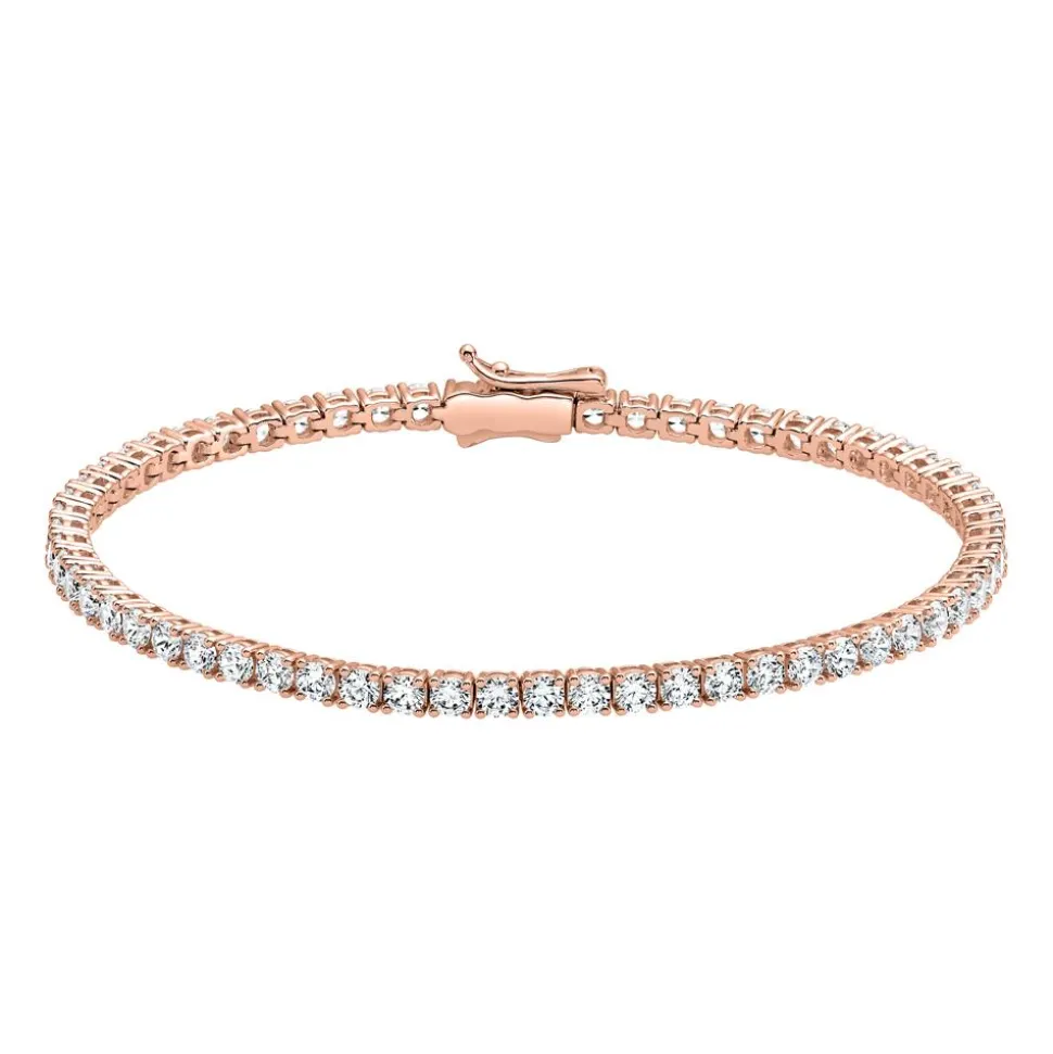 Roségoldenes Tennisarmband mit Diamanten BDB0033-RSL