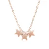 Rosévergoldete 925er Silberkette Sterne LSN0014
