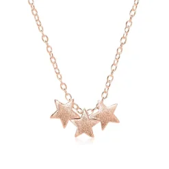 Rosévergoldete 925er Silberkette Sterne LSN0014