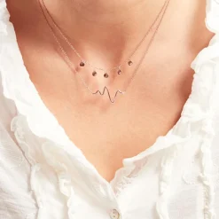 Rosévergoldete Kette 925er Silber gezackt LSN0005