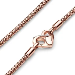 Rosévergoldete Kette mit Herzkarabiner, Moments 382451C00-45