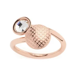 Rosévergoldeter Edelstahl Ring Delicato für Damen 018362