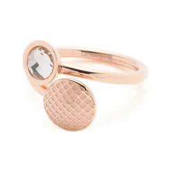 Rosévergoldeter Edelstahl Ring Delicato für Damen 018362