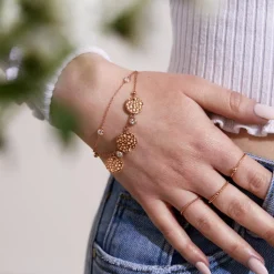 Rosévergoldeter 925er Silberring im Kugeldesign LSR0044