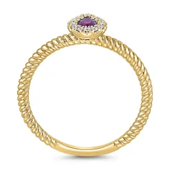 Rubin Ring für Damen aus Gold mit lab-grown Diamanten BDR0036LG-Ru-GSL