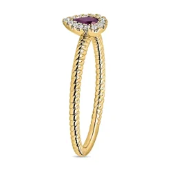 Rubin Ring für Damen aus Gold mit lab-grown Diamanten BDR0036LG-Ru-GSL